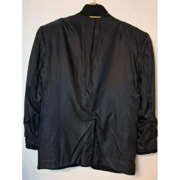 Vtg 100% Camel Hair Black Blazer 42R Sport Coat Made In USA - Picture 6 of 8